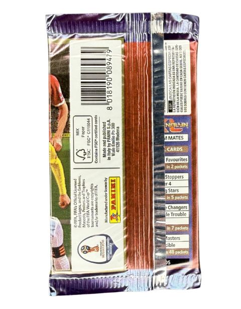 2018 Panini Fifa World Cup Russia Factory Sealed Pack Back