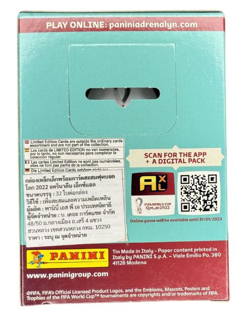 2022 FIFA Qatar World Cup Stickers Collector Blue Tin Back