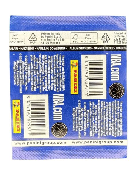 2022 Panini NBA Collection Stickers Factory Sealed Back