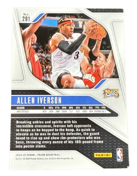 2024 Panini Prizm Allen Iverson #291 Back