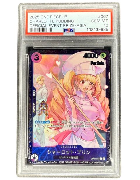 2025 One Piece Charlotte Pudding Event Prize For Asia #067 PSA 10 Front