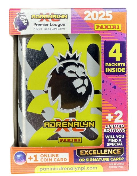 2025 Panini Adrenalyn XL Premier League XL Yellow Tin Front