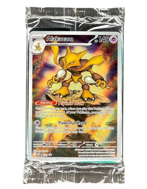 2025 Pokemon Alakazam Promo ETB #009 Factory Sealed Promo Front
