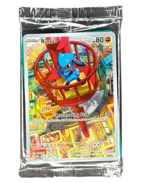 2025 Riolu 010 Mega Evolution ETB Factory Sealed Promo Front
