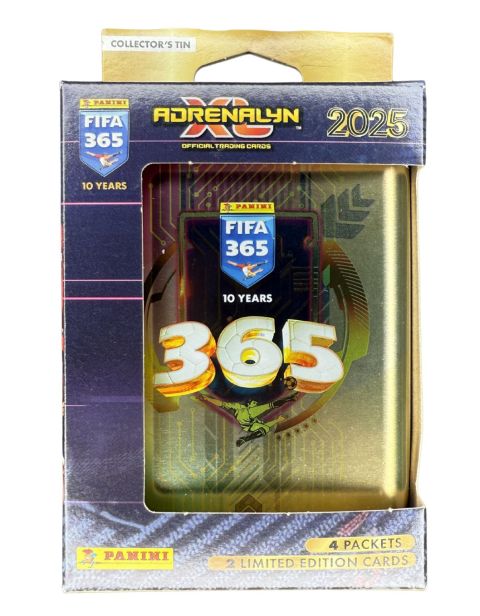 2026 Panini Adrenalyn XL FIFA 365 Gold Collector Tin Front