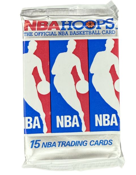 1990 NBA Hoops Factory Sealed Pack Front