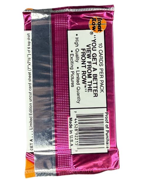 1991 Front Row Dream Picks Factory Sealed Pack Back