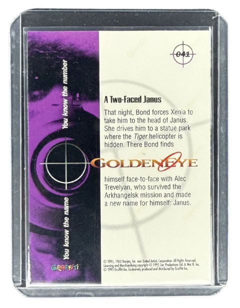 1995 Graffiti James Bond Two Faced Janus #041 Backside