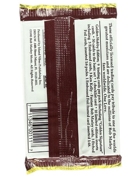 1995 Island Vibes Publishing The Bob Marley Legend Factory Sealed Pack Backside