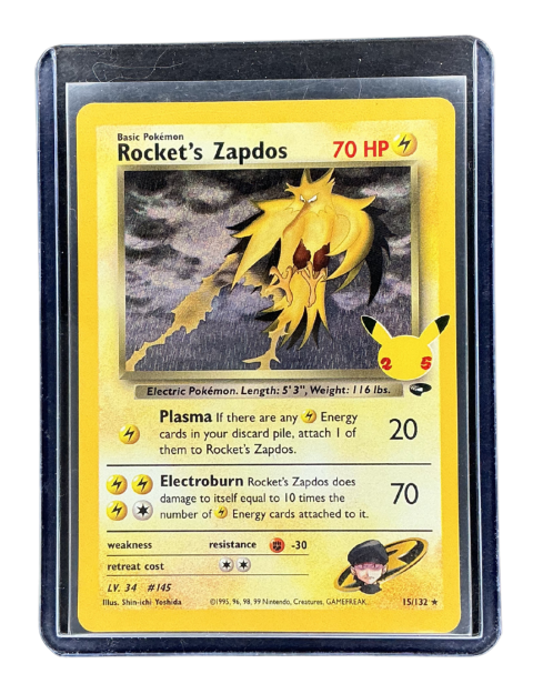 2000 Pokemon Rock's Zapdos #15/132 Front