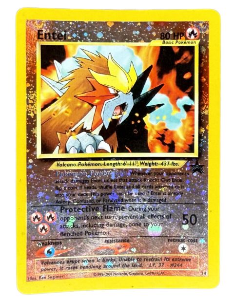 2001 Pokemon Entei #34 Promo Front