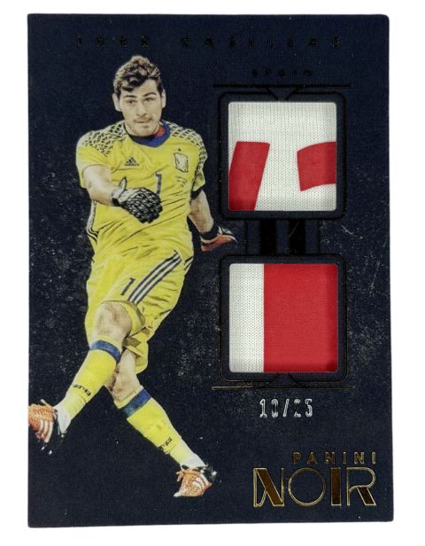 2016 Panini Noir Iker Casillas Patch /25 PW #DM-IC Front