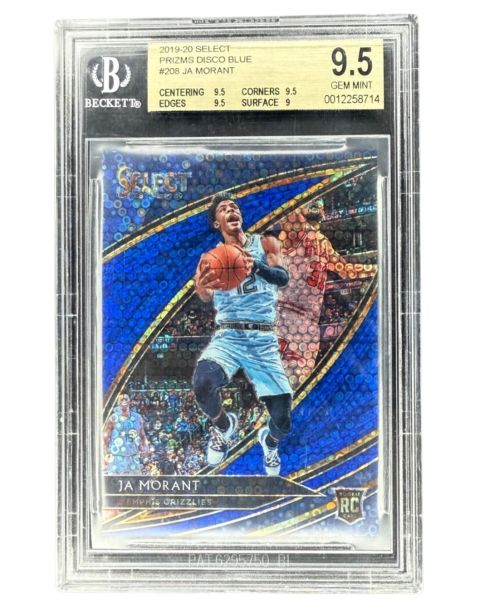 2019 Select Prizm Disco Blue Ja Morant #208 BGS 9.5