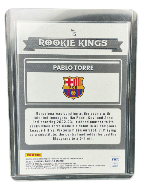 2023 Panini Donrss Soccer Pablo Torre Rookie Kings #15 Backside