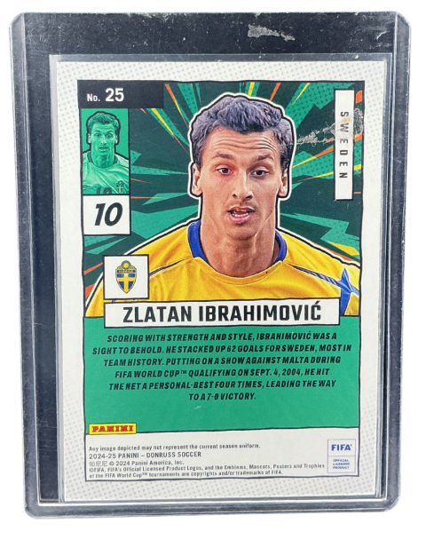 2024 Panini Donrss Soccer Zlatan Ibrahimovic Net Marvels #25 Backside