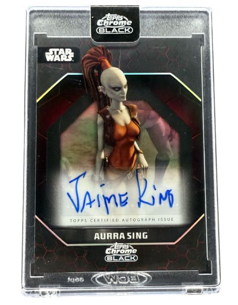 2024 Topps Chrome Black Star Wars Aurra Sing #ADS-JK Auto
