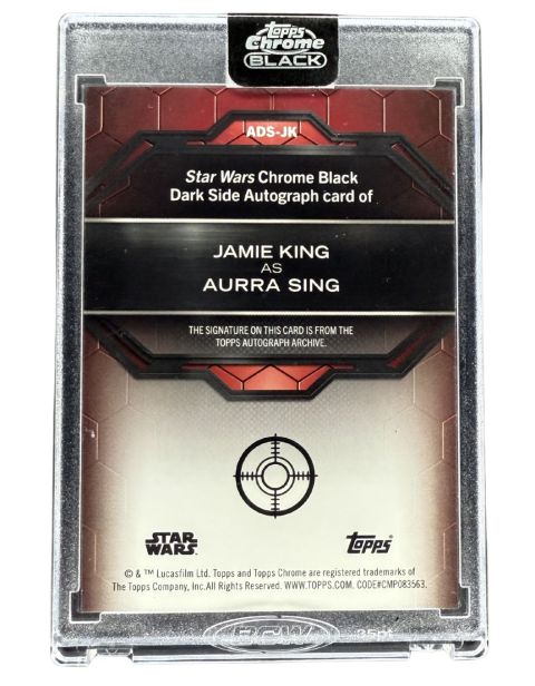 2024 Topps Chrome Black Star Wars Aurra Sing #ADS-JK Auto Backside