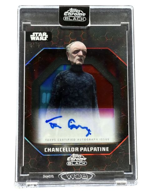 2024 Topps Chrome Black Star Wars Chancellor Palpatine #ADS-TC /99 Auto