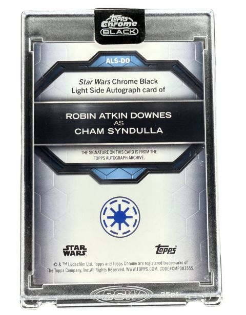 2024 Topps Chrome Black Star Wars Cham Syndulla #ALS-DO Auto Backside