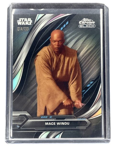 2024 Topps Chrome Black Star Wars Mace Windu #44 /199