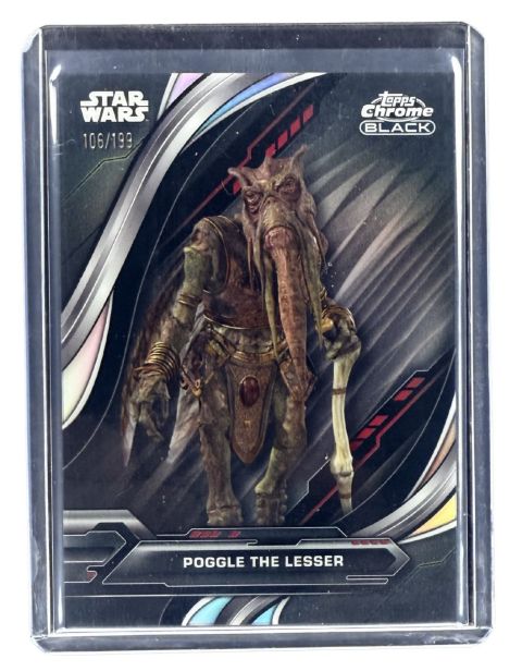 2024 Topps Chrome Black Star Wars Poggle The Lesser #99 /199