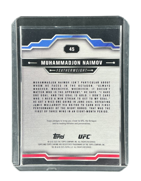 2024 Topps Chrome UFC Muhammadjon Naimov Featherweight #45 Front