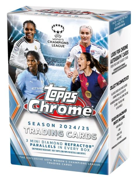 2024 Topps Chrome Women's UEFA Champions League Factory Sealed Blaster