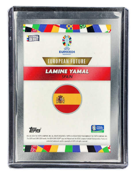 2024 Topps Jose Mourinho Platinum Euro Lamine Yamal Spain Backside