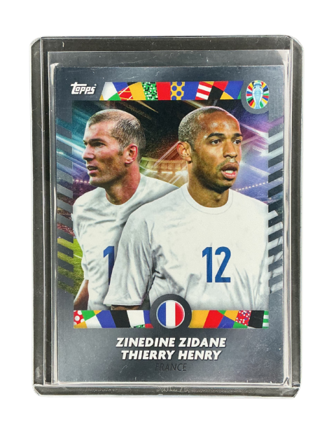 2024 Topps Jose Mourinho Platinum Euro Zinedine Zidane / Thierry Henry Front
