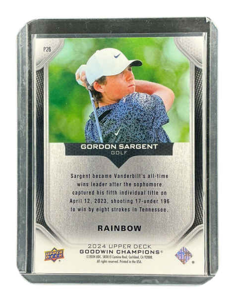 2024 Upper Deck Goodwin Champions Gordon Sargent Golf #P26 Backside