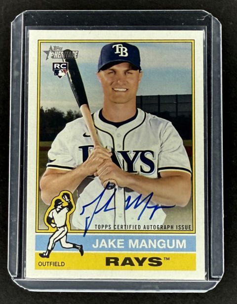 2025 Baseball Jake Mangum Rays #ROA-JM Rookie Auto