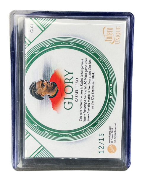 2025 Futera Unique Refael Leao Glory /15 #GL04 Backside
