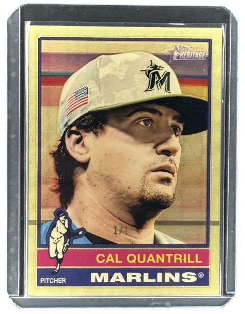 2025 Topps Heritage Cal Quantrill Marlins #501 Superfractor 1/1