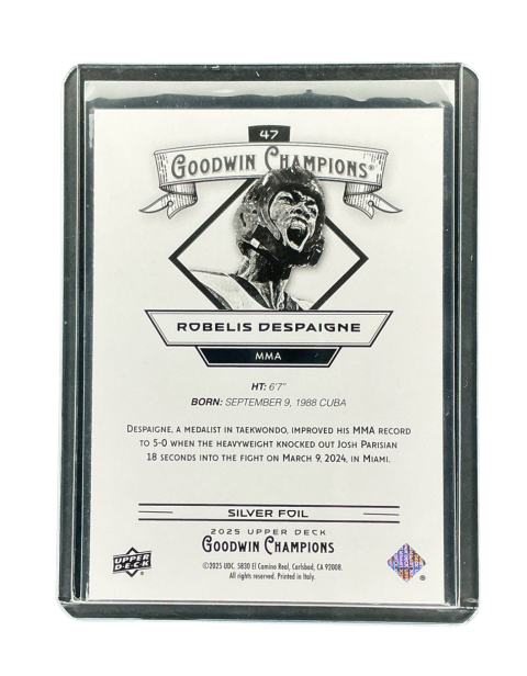 2025 Upper Deck Goodwin Champions Robelis Despaigne MMA #47 Backside