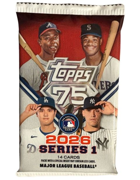 2026 Topps 75 Years Baseball Series 1 Factory Sealed Pack Front