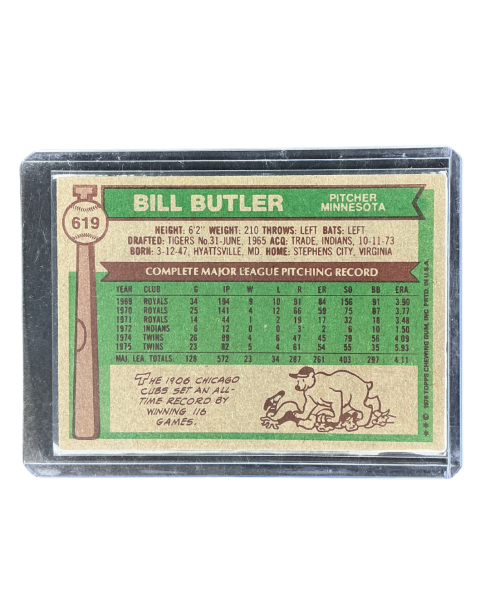 1967 Topps Bill Butler Twins 50th Anniversary Topps #619 Back