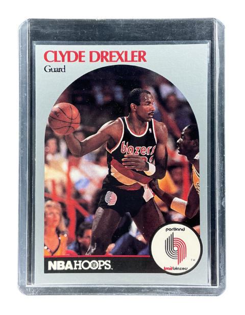 1990 NBA Hoops Clyde Drexler Portland #245 Front