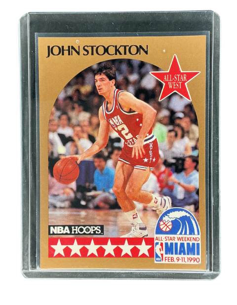 1990 NBA Hoops John Stockton All-Star West Miami #25 front