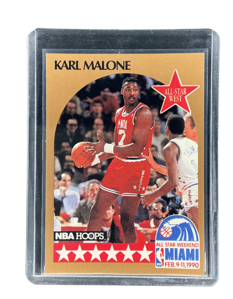 1990 NBA Hoops Karl Malone All-Star West Miami #21 Front