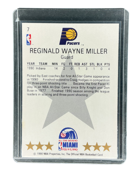 1990 NBA Hoops Reggie Miller All-Star East Miami #7
Back