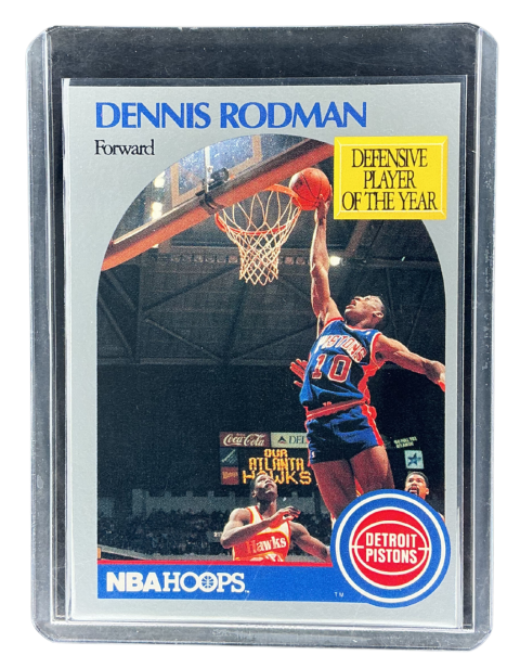 1990 NBA Hoops Sealed Pack Dennis Rodman Defensive Player Of The Year Detroit Pistons #109
Front