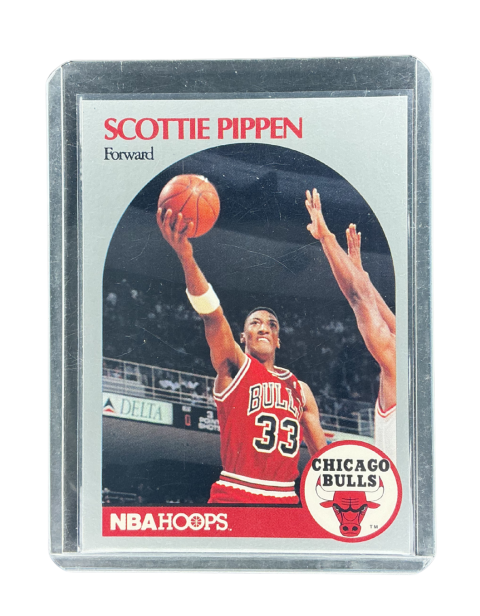 1990 NBA Hoops Sealed Pack Scottie Pippen Chicago Bulls #69 Front