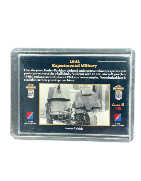 1992 Collect-A-Card Harley Davidson Series 2 192 Experimental Military #143
Back