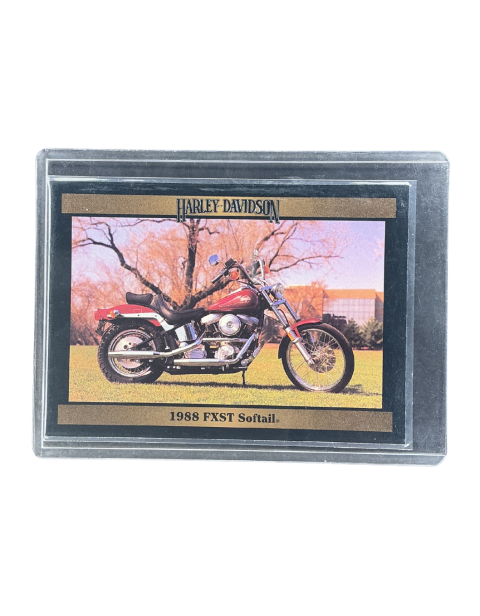 1992 Collect-A-Card Harley Davidson Series 2 1988 FXST Softail #175 Front