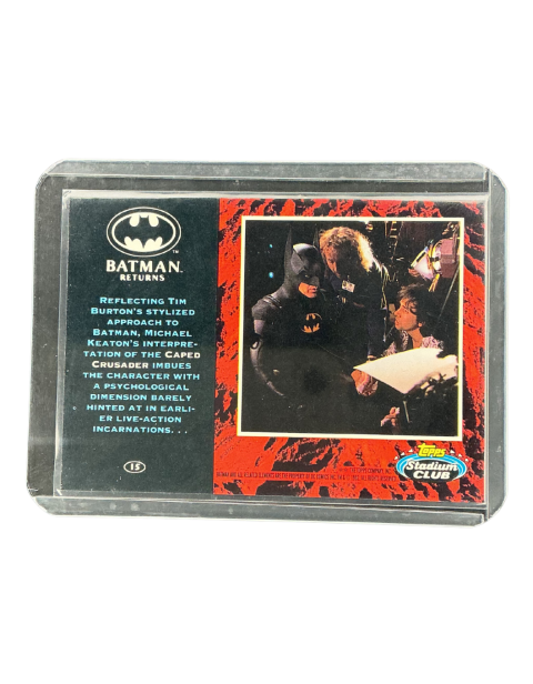 1992 Topps Stadium Club Batman Batman Returns #15
Backside