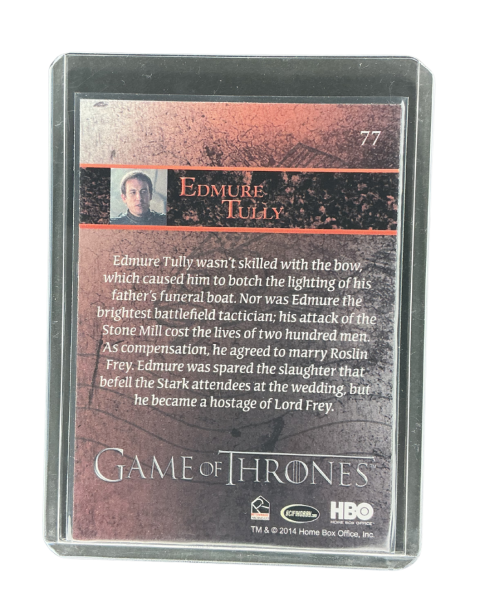 2014 Rittenhouse Game Of Thrones Edmure Tully #77
Back
