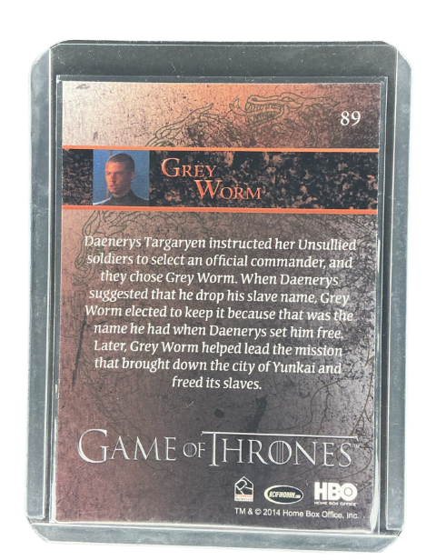 2014 Rittenhouse Game Of Thrones Grey Worm #89 Back