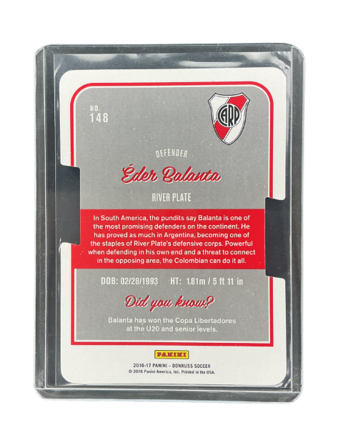 2016-17 Panini Donruss Soccer Eder Balanta River Plate /149 #148
Back