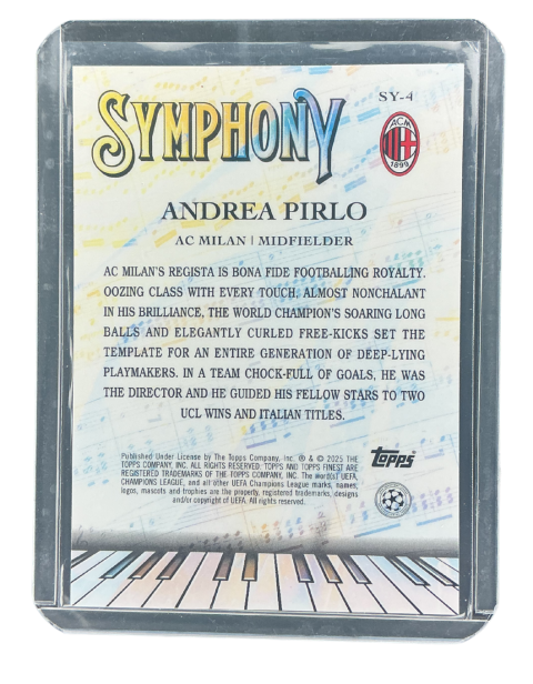 2024-25 Topps Finest UEFA Champions League Andrea Pirlo Symphony /299 #SY-4
Back