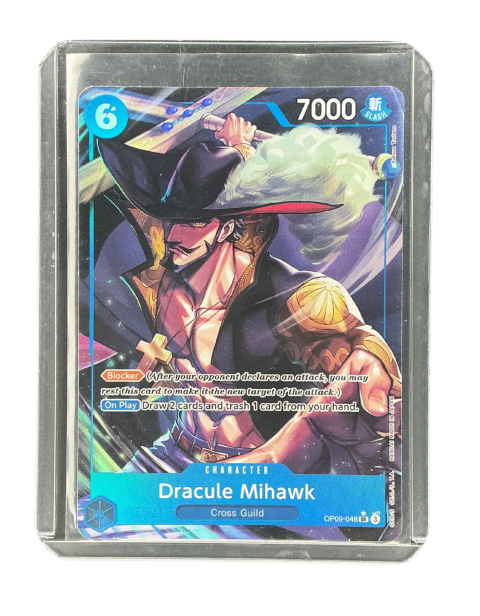 2024 One Piece Dracule Mihawk Super Rare Alt Art #OP09-048 Front